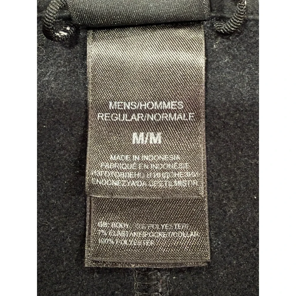 The North Face TKA Stretch Full Zip Jacket Mens Medium Grey Black Fleece F10C245